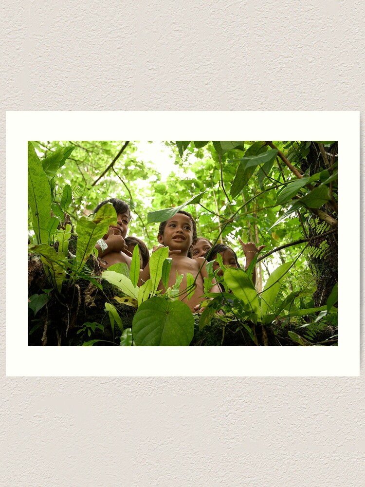 "Pohnpeian Children Pohnpei, Micronesia" Art Print for Sale by