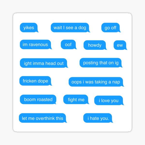 Funny Text Message Sticker Pack Funny Text Message Sticker Pack