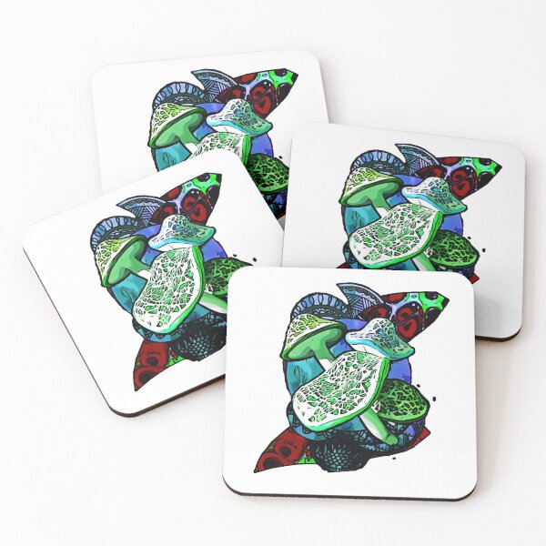 Item preview, Green Colored Mushroom Shroom Shrooms designed and sold by Rammkah.