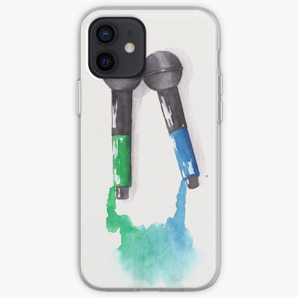 Larrying Mics (verde y azul) Funda blanda para iPhone