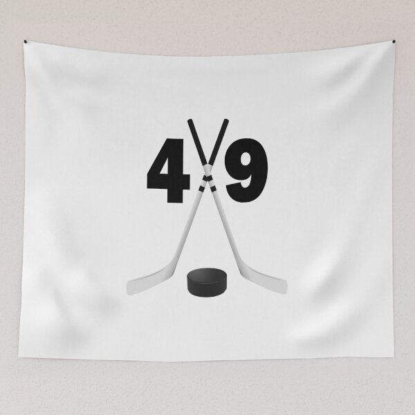 Item preview, Hockey number 49 - forty nine with sticks and disc designed and sold by AllShirts21.