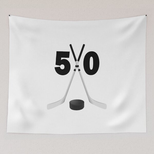 Item preview, Hockey number 50 - fifty with sticks and disc designed and sold by AllShirts21.