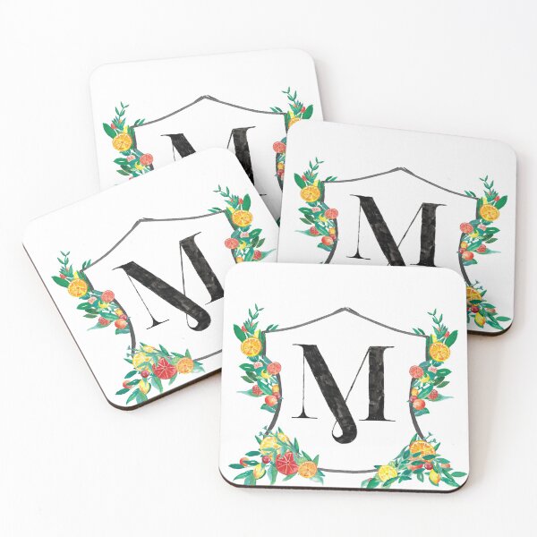 Item preview, M floral Crest designed and sold by WithTheStones.