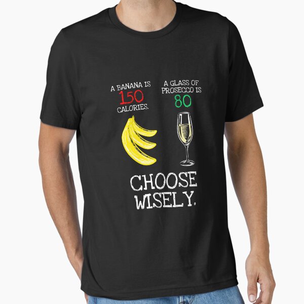 Item preview, Banana vs Prosecco Calories Funny print designed and sold by blive.