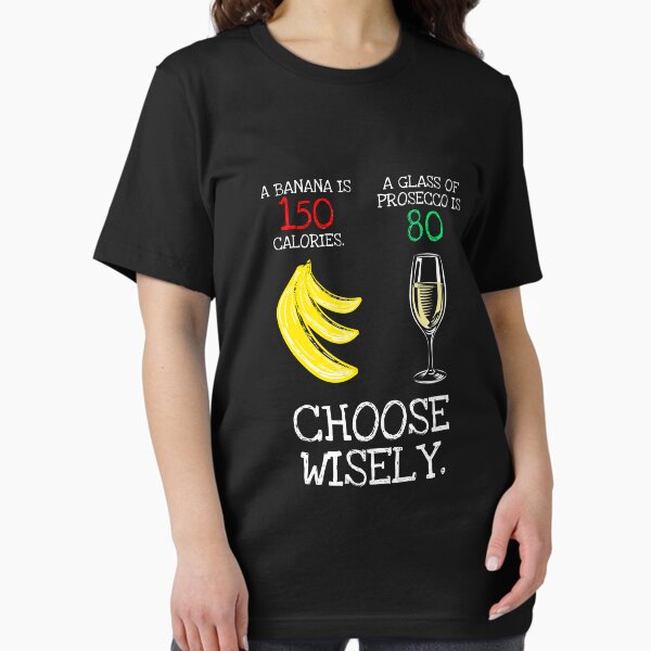 Item preview, Banana vs Prosecco Calories Funny print designed and sold by blive.