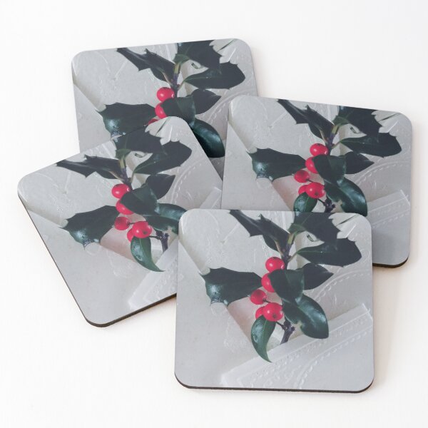 Item preview, wafer with holly designed and sold by AidaArt.
