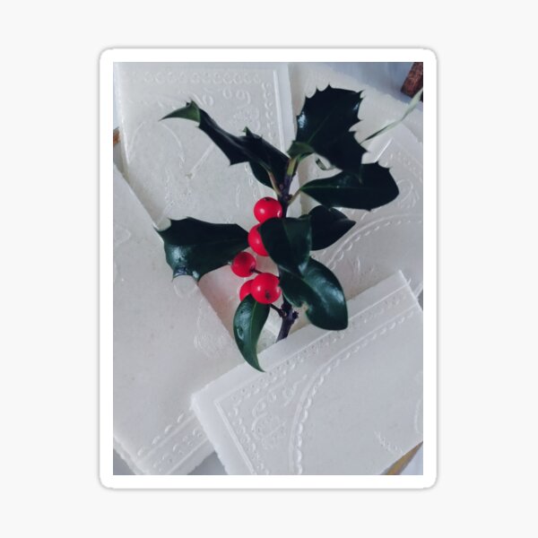 Item preview, wafer with holly designed and sold by AidaArt.