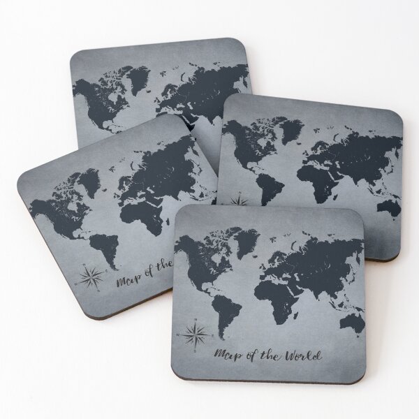 Item preview, map of the world gray black #map designed and sold by JBJart.