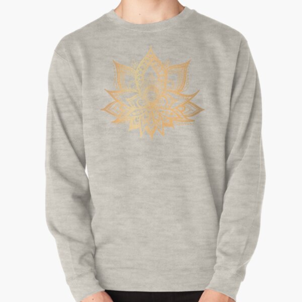 Gold Lotus Flower Pullover Sweatshirt