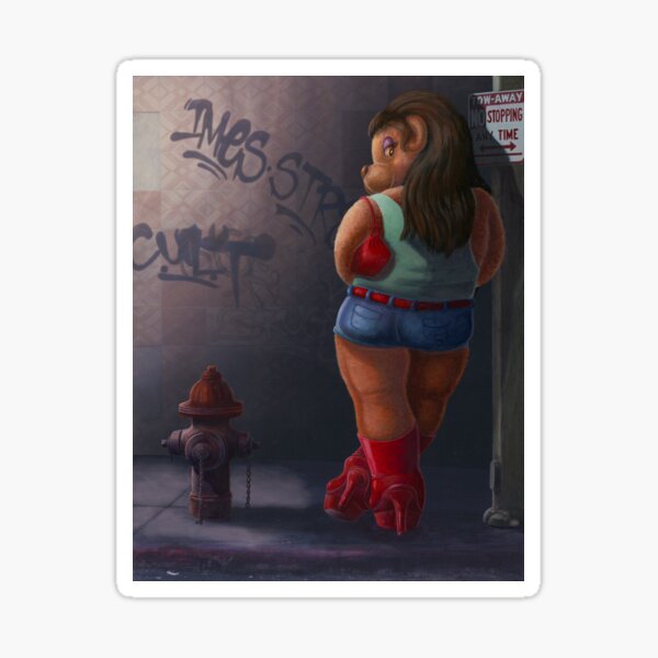 Hooker Teddy Sticker