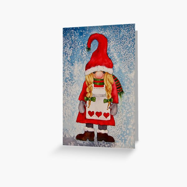 Girl Gnome Greeting Card