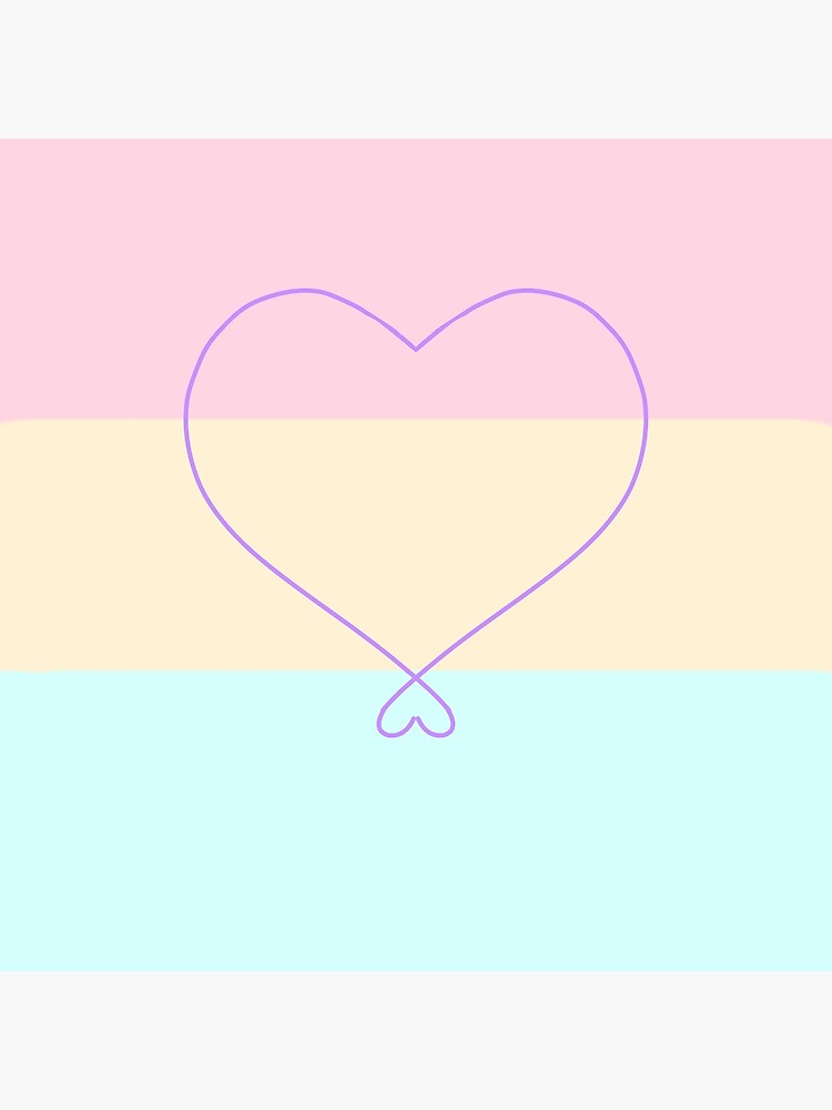 Pastel Pansexual Flag Design With A Heart Poster By Nezu Cult Redbubble