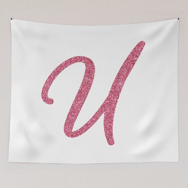 Item preview, Pink Glitter Letter "U" designed and sold by QthePhotog.
