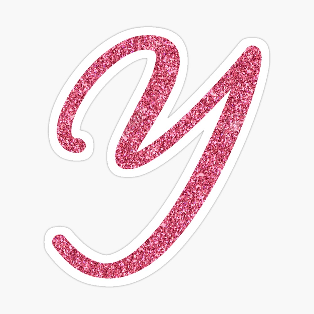 pink glitter letter y photographic print by qthephotog redbubble
