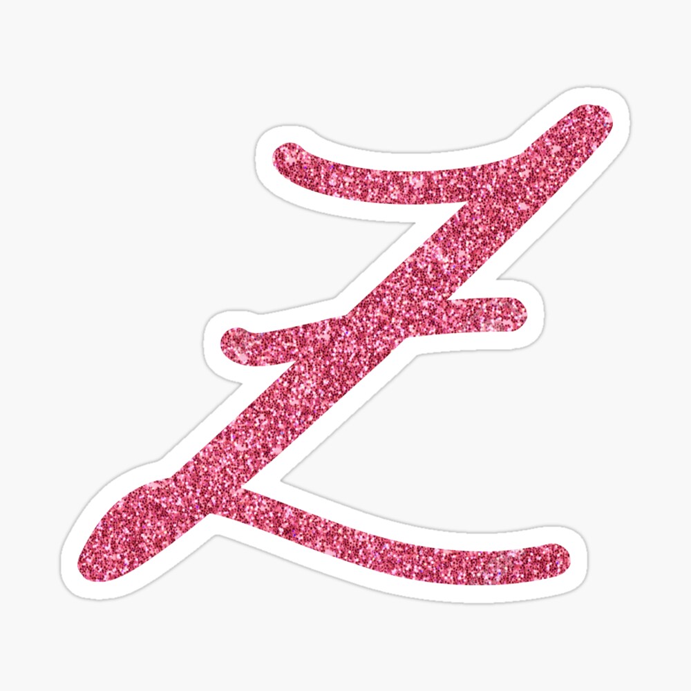 pink glitter letter z photographic print by qthephotog redbubble