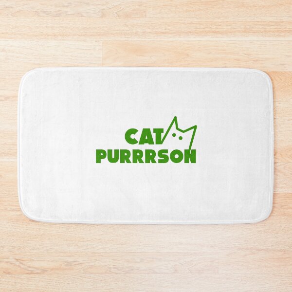 Item preview, funny cat purrrson- cat person green designed and sold by Ella's  Doodles And Designs.