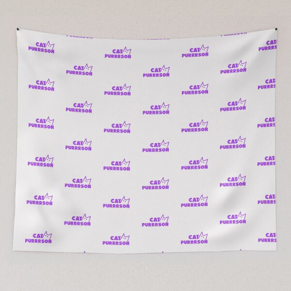 Item preview, funny cat purrrson- cat person purple designed and sold by Ella's  Doodles And Designs.