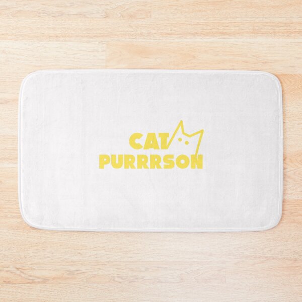 Item preview, funny cat purrrson- cat person yellow designed and sold by Ella's  Doodles And Designs.