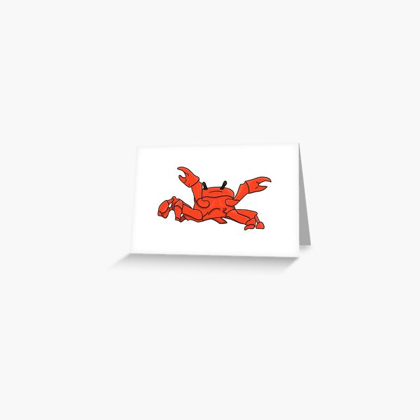 Crab Rave Greeting Cards Redbubble - crab oof roblox id