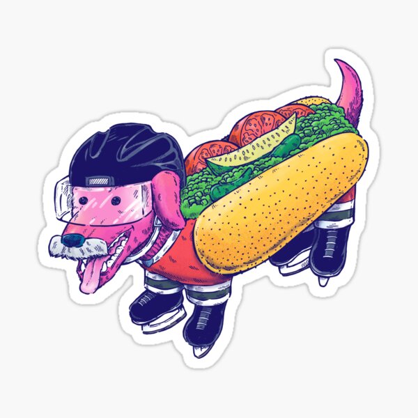 Chicago Hockey Dog Sticker