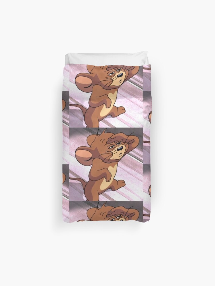 Tom And Jerry Jerry Looking Ahead Meme Duvet Cover By Wynthose