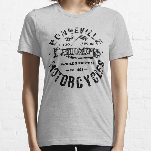 Triumph motocicleta Bonneville (negro) camiseta Camiseta esencial