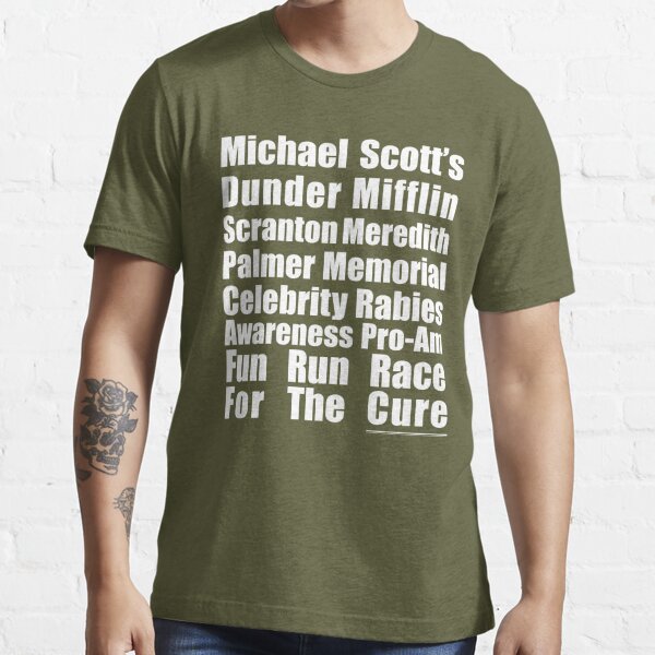 Michael scott dunder mifflin fun run deals race for the cure shirt