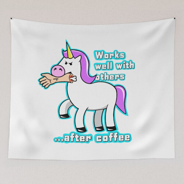 Item preview, unicorn funny, coffee addicts, coffee lovers, coffee first designed and sold by Tim Addison.