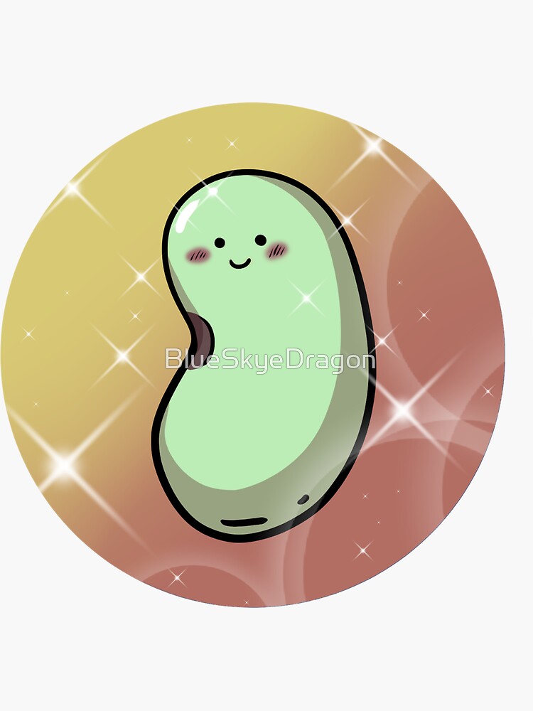 “Happy Bean!!!” Sticker for Sale by BlueSkyeDragon | Redbubble