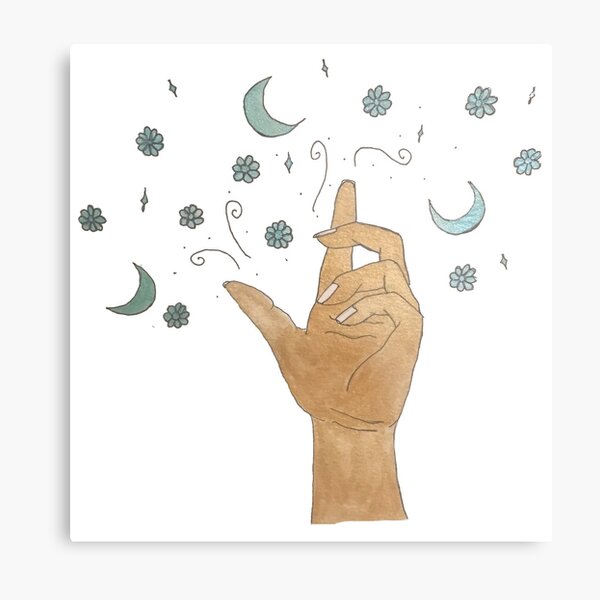 Aperçu de l'œuvre Moonflower métallique créée et vendue par heartandart.