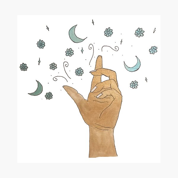 Aperçu de l'œuvre Moonflower métallique créée et vendue par heartandart.