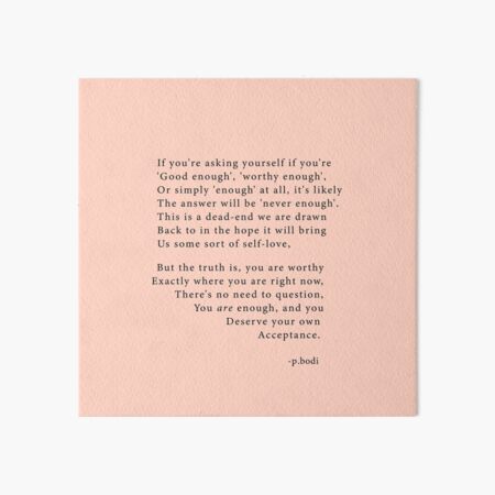 P Bodi Poetry Poem Art Board Print By P Bod Redbubble