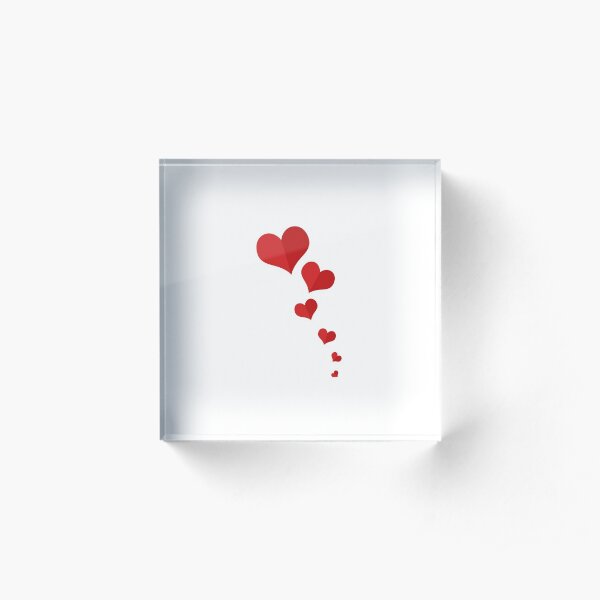 Hearts Acrylic Block