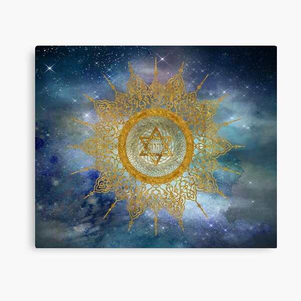 YHVH Gold Mandala Canvas Print