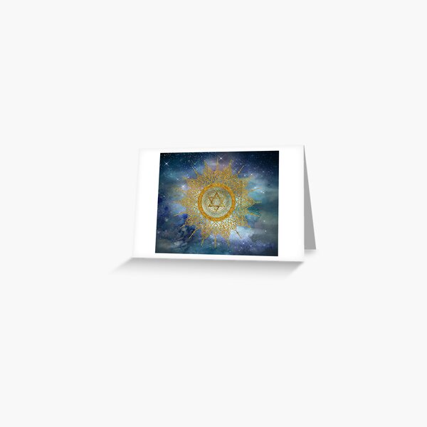 YHVH Gold Mandala Greeting Card