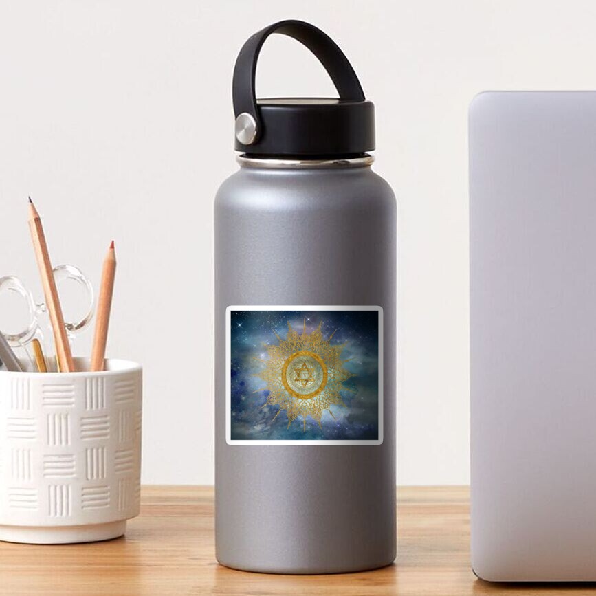 YHVH Gold Mandala Sticker