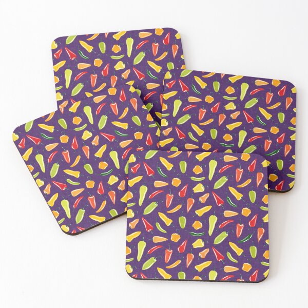 Item preview, hot peppers - chili peppers - purple designed and sold by littlearrow.