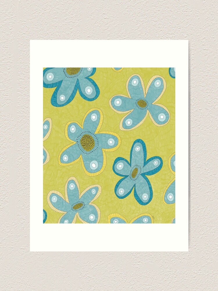 Alternate view of Greens and blues just for you Art Print