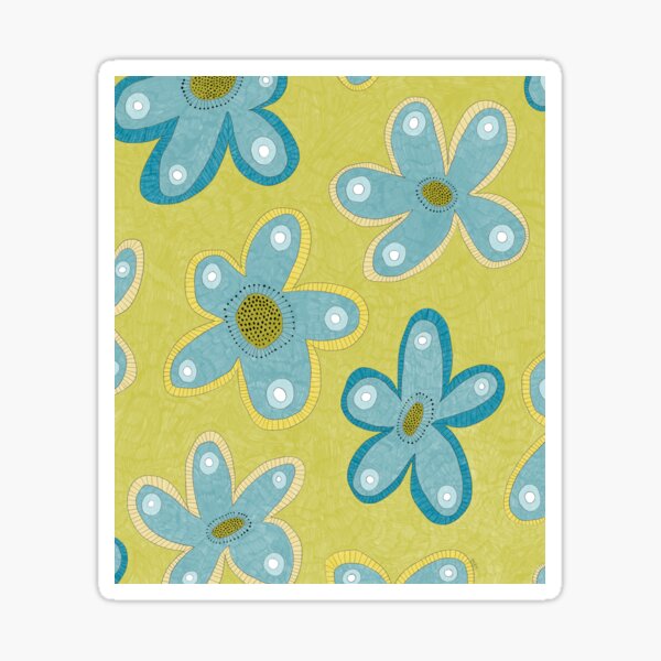 Greens and blues just for you Sticker