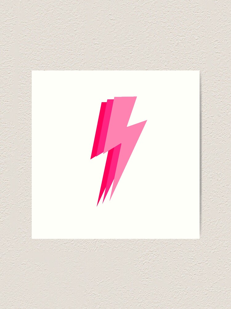 3 pink lightning bolt