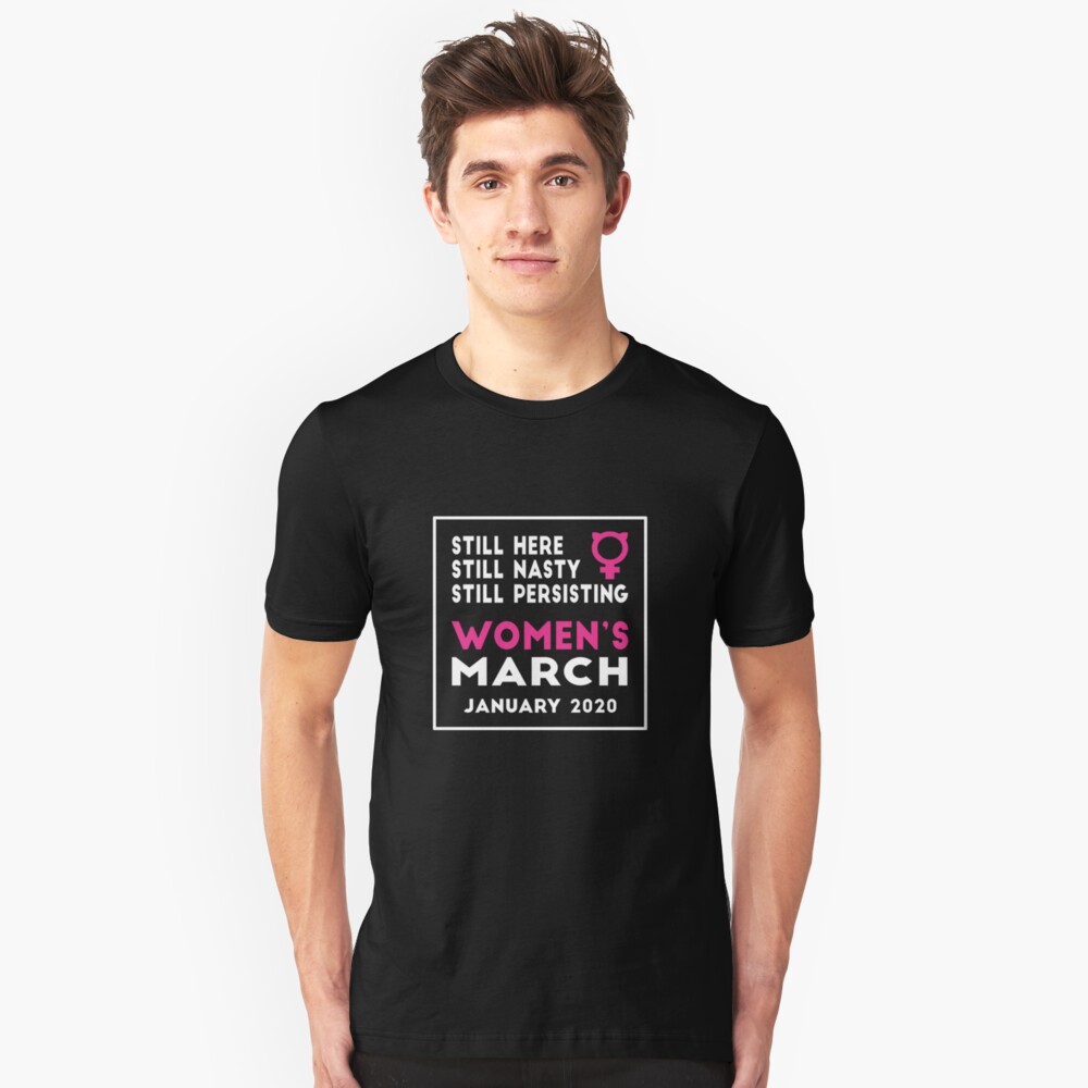Women's March 2020 Washington DC New York Los Angeles San Francisco Slim Fit T-Shirt