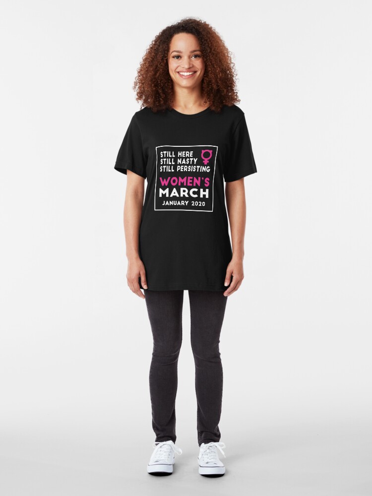 Alternate view of Women's March 2020 Washington DC New York Los Angeles San Francisco Slim Fit T-Shirt