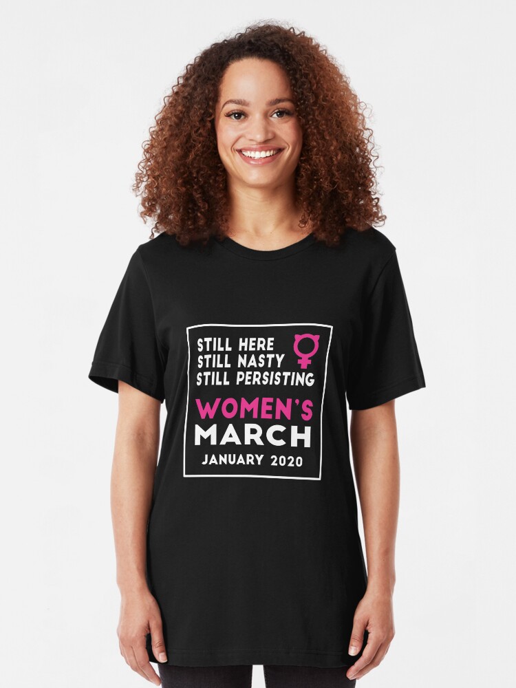 Alternate view of Women's March 2020 Washington DC New York Los Angeles San Francisco Slim Fit T-Shirt