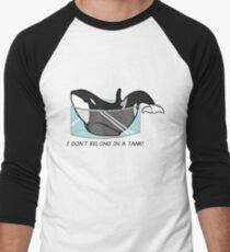 Ich gehöre nicht in einen Tank! Baseballshirt für Männer