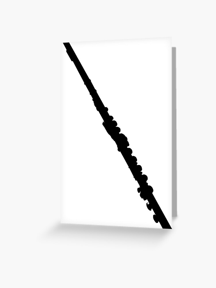 Flute Silhouette Greeting Card By Rocket To Pluto Redbubble