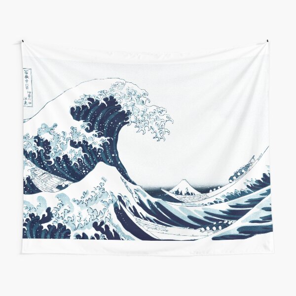 The Great Wave - Hokusai - Halftone Tapestry