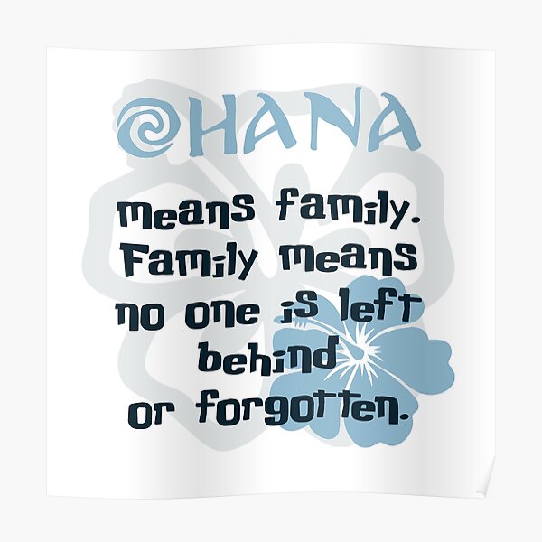 Ohana Hawaii Family Poster