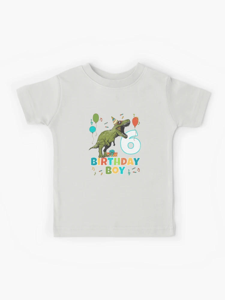 T-shirt enfant for Sale avec l'œuvre « Dinosaure T Rex dinosaure fête d'anniversaire  pour enfants de 6 ans » de l'artiste blive