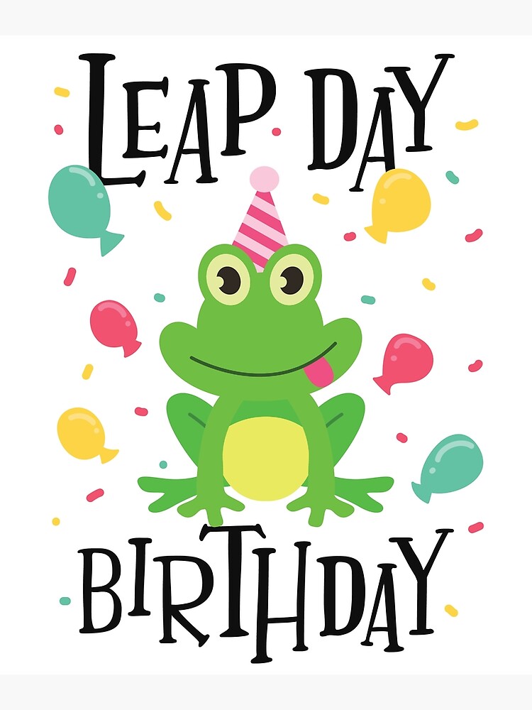 leap-day-birthday-funny-leap-year-frog-gift-metal-print-for-sale-by