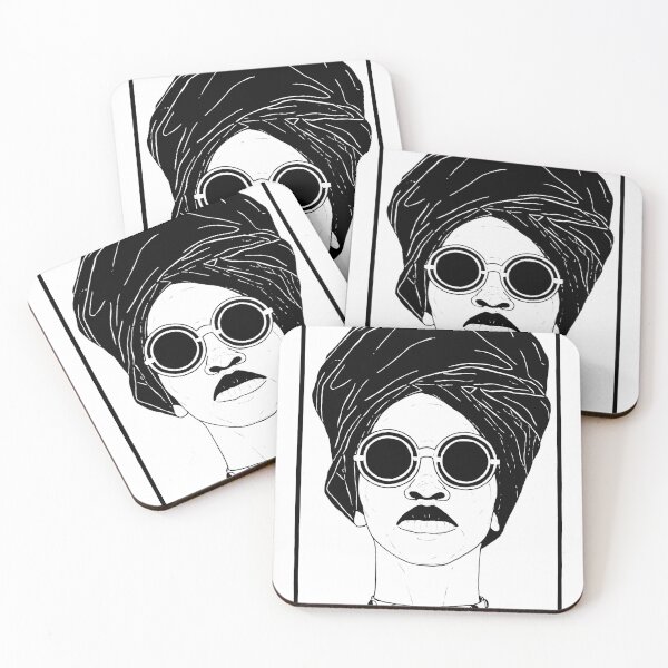 Item preview, Illustration portrait african american woman with modern glasses designed and sold by inker20.